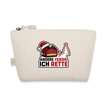 Andere feiern ich rette Rettungsdienst Weihnachten - Bio-Täschchen - Natur - Vorne