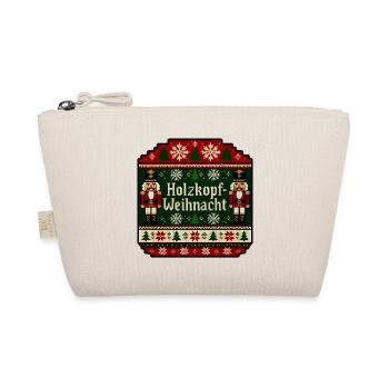 Holzkopf Weihnacht Ugly Sweater Strickmuster Shirt - Bio-Täschchen - Natur - Vorne