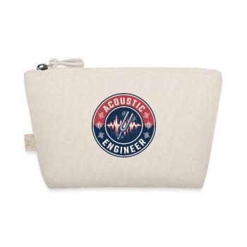 Vintage Akustikingenieur Stimmgabelwellen-Abzeichen - Bio-Täschchen - Natur - Vorne