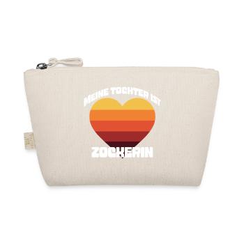 Meine Tochter ist Zockerin T-Shirt | Retro Gaming - Bio-Täschchen - Natur - Vorne