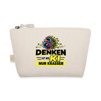 Denken ist wie KI – nur krasser - Bio-Täschchen - Natur - Vorne