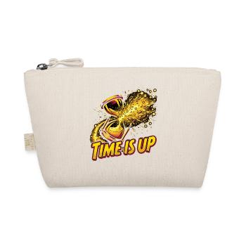 Time Is Up – Explodierende Sanduhr Comic Style    - Bio-Täschchen - Natur - Vorne