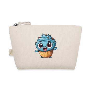 Blauer Cupcake Mascot Design - Bio-Täschchen - Natur - Vorne
