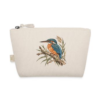 Königsfischer Aquarell Naturdesign - Bio-Täschchen - Natur - Vorne