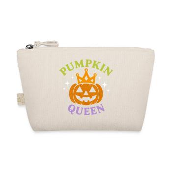 Pumpkin Queen Kürbis Königin Halloween Herbst - Bio-Täschchen - Natur - Vorne