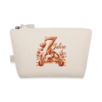 7.Hochzeitstag , Kupferne Hochzeit , 7 Jahre - Bio-Täschchen - Natur - Vorne