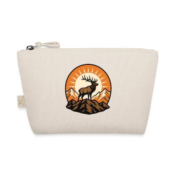 Hirsch Berge Sonnenaufgang Natur Outdoor Vektor - Bio-Täschchen - Natur - Vorne