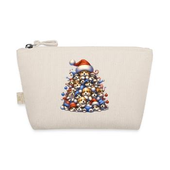 🎁 Weihnachtswelpenbaum - Bio-Täschchen - Natur - Vorne