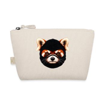 Roter Panda mit Sturmhaube – Freches Tiermotiv - Bio-Täschchen - Natur - Vorne