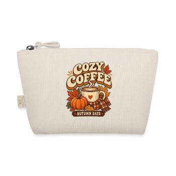Cozy Coffee Autumn Days T-Shirt Retro Gemütlich - Bio-Täschchen - Natur - Vorne