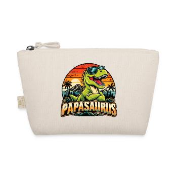  Papasaurus Dinosaurier T-rex Retro - Bio-Täschchen - Natur - Vorne