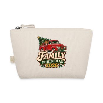Familien-Weihnachts-2026 Vintage-Truck - Bio-Täschchen - Natur - Vorne