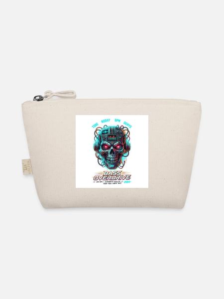 Bass Overdrive // 150 BPM Cyberpunk Skull - Bio-Täschchen - Natur
