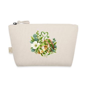 Grünehochzeit , Grünes Liebesband Hochzeitsdesign - Bio-Täschchen - Natur - Vorne