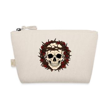 Totenkopf Dornenkronen Beeren Gothic Skull Shirt - Bio-Täschchen - Natur - Vorne