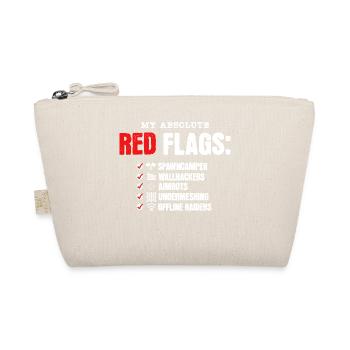 Gamer Red Flags Grafik – Lustiges Gaming Design - Bio-Täschchen - Natur - Vorne