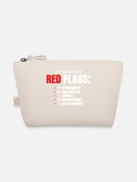 Gamer Red Flags Grafik – Lustiges Gaming Design - Bio-Täschchen - Natur