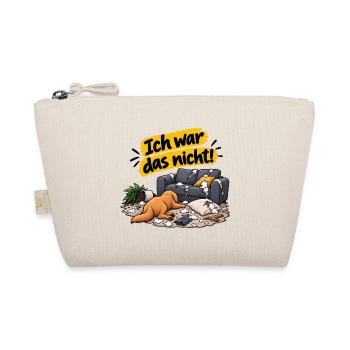 Ich war das nicht! – Lustiger Hund - Bio-Täschchen - Natur - Vorne