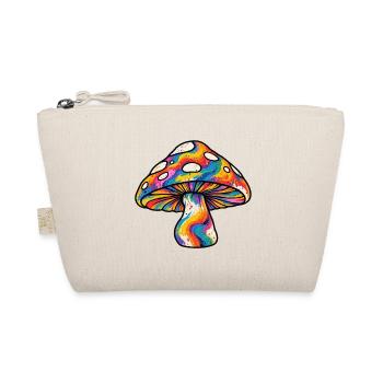 Psychedelischer Regenbogenpilz - Bio-Täschchen - Natur - Vorne