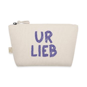 UR LIEB – Süßer Spruch mit österreichischem Charme - Bio-Täschchen - Natur - Vorne
