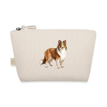Collie Dog steht - Bio-Täschchen - Natur - Vorne