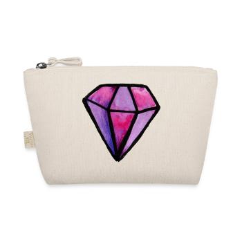 Lila Aquarell-Diamant-Edelstein - Bio-Täschchen - Natur - Vorne