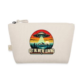 UFO Sunset Retro Tee - Bio-Täschchen - Natur - Vorne