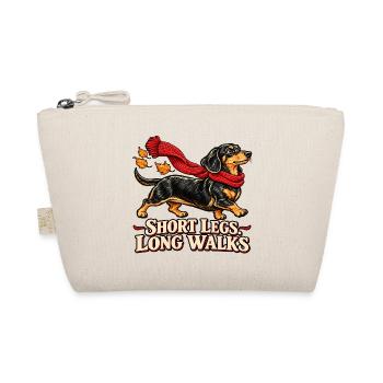 Short Legs Long Walks - Dackel mit Schal - Bio-Täschchen - Natur - Vorne