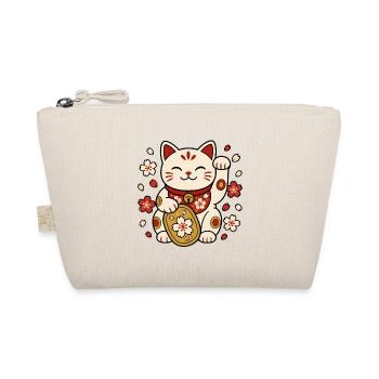 Winkekatze Maneki Neko Sakura Japan Vektor Shirt - Bio-Täschchen - Natur - Vorne