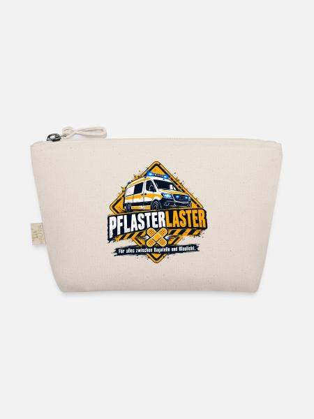 Pflaster Laster Blaulicht Humor - Bio-Täschchen - Natur
