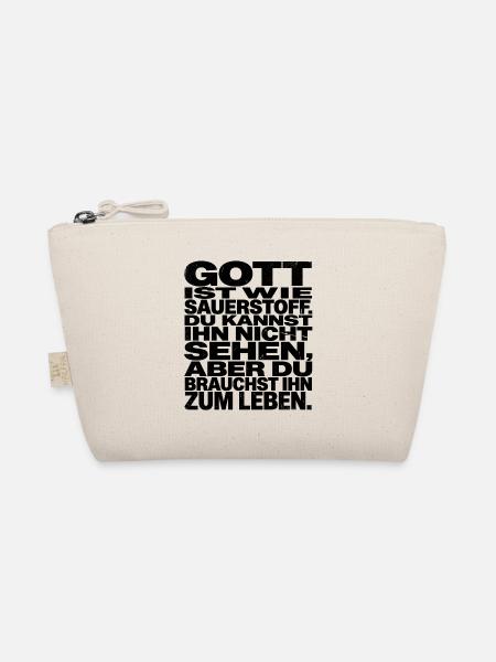 Gott ist wie Sauerstoff – Christlicher Spruch - Bio-Täschchen - Natur