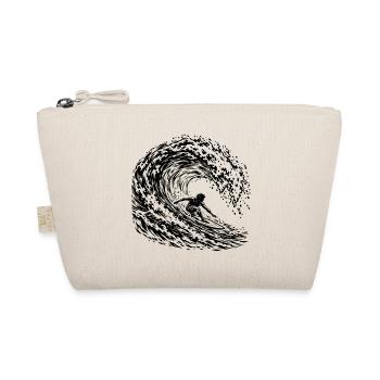 Surfer Welle - Bio-Täschchen - Natur - Vorne