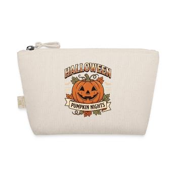 Retro Halloween Pumpkin Nights Jack O Lantern - Bio-Täschchen - Natur - Vorne