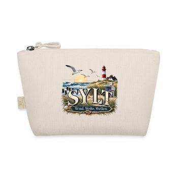 Sylt Strandwind Motiv - Bio-Täschchen - Natur - Vorne