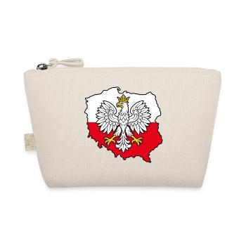 Polnischer Adler auf der zweifarbigen Karte Polens - Bio-Täschchen - Natur - Vorne