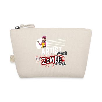 Artist by day Zombie by night - Künstlerin - Bio-Täschchen - Natur - Vorne