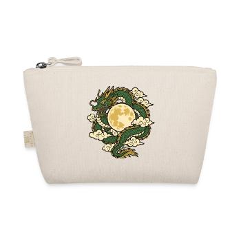 Drache Vollmond Wolken Asien Mythologie Shirt - Bio-Täschchen - Natur - Vorne