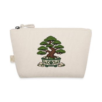Bonsai Baum Schale Steine Zen Natur Vektor Shirt - Bio-Täschchen - Natur - Vorne