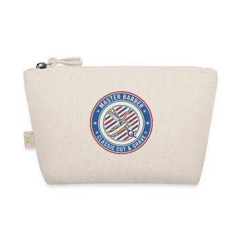 Master Barber Straight Razor Shears Badge Geschenk - Bio-Täschchen - Natur - Vorne