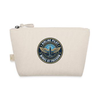 Airline Pilot Aviator Wings Horizon Badge Geschenk - Bio-Täschchen - Natur - Vorne