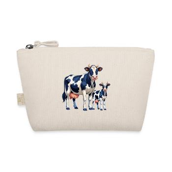 Holstein und Kälber Kuh - Bio-Täschchen - Natur - Vorne