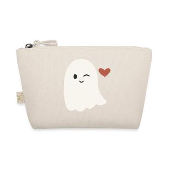 Halloween Geist Herren - Bio-Täschchen - Natur - Vorne