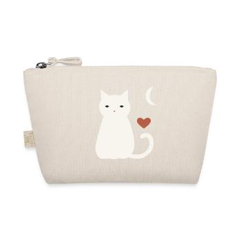 Halloween Katze Herren - Bio-Täschchen - Natur - Vorne
