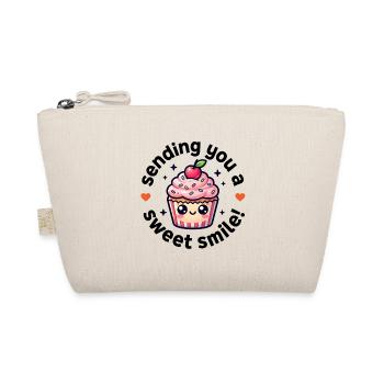 Kawaii Cupcake Always Keep A Sweet Smile Geschenk - Bio-Täschchen - Natur - Vorne