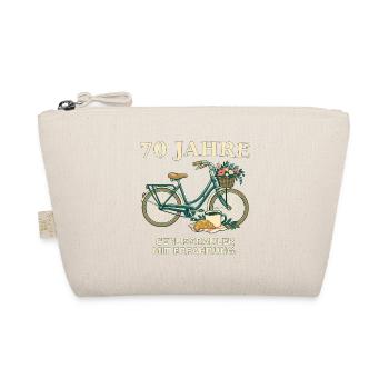 70 Jahre Genussradler Fahrraddesign - Bio-Täschchen - Natur - Vorne