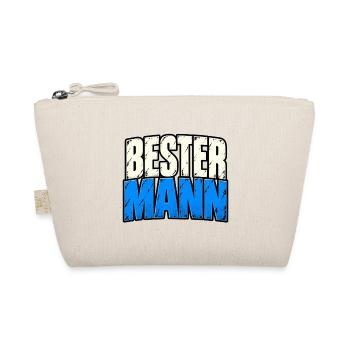 Bester Mann – Lustiger Männer Spruch - Bio-Täschchen - Natur - Vorne