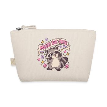 Messy But Cute Kawaii-Waschbär - Bio-Täschchen - Natur - Vorne