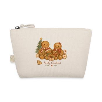 Aquarell Lebkuchen-Familienweihnachten - Bio-Täschchen - Natur - Vorne