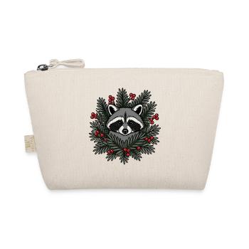 Waschbär Tannenzweige Beeren Wald Vektor Shirt - Bio-Täschchen - Natur - Vorne