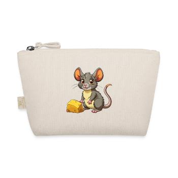 Baby Maus mit Käse - Bio-Täschchen - Natur - Vorne